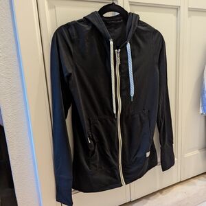 Vuori Halo Performance Hooded Zip Up Sweatshirt Black S